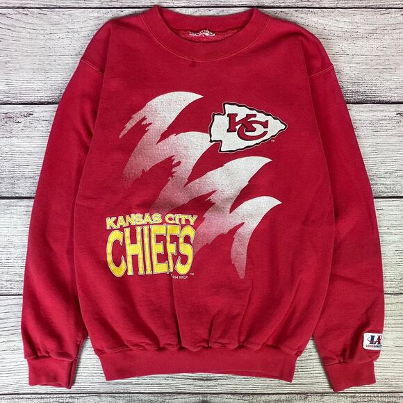 Vintage 1994 Kansas City Chiefs Sharktooth Logo Athletic Crewneck - Picture 1 of 7